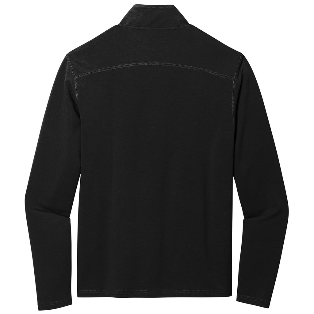 Port Authority Men's Deep Black Microterry 1/4-Zip Pullover