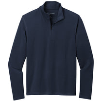 Port Authority Men's River Blue Navy Microterry 1/4-Zip Pullover