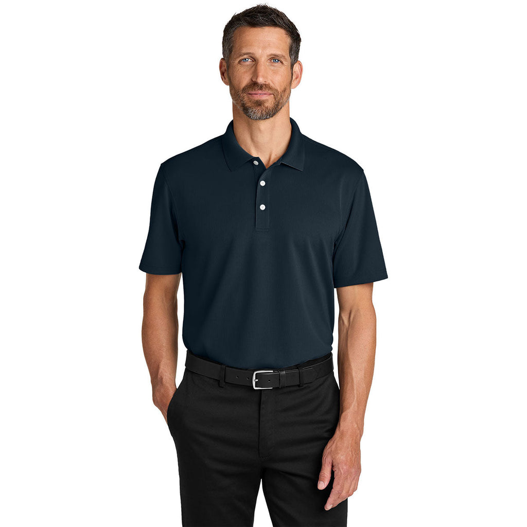 Port Authority Men's Night Navy Dry Zone Stain-Release Grid Polo