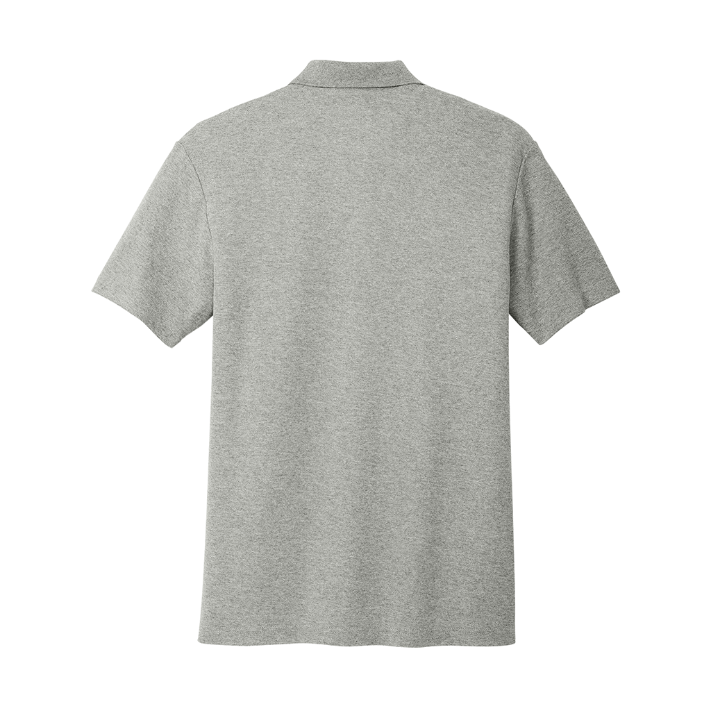 Port Authority Men's Deep Smoke Heather Cotton Blend Pique Polo