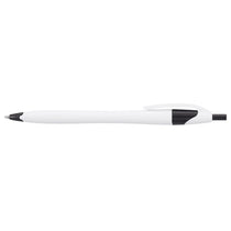 Bullet White w/Black Trim Cougar Retractable Ballpoint Pen