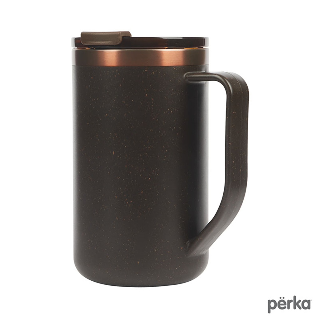 Perka Brown Guji 15 oz. Recycled Steel and Coffee Grounds Mug