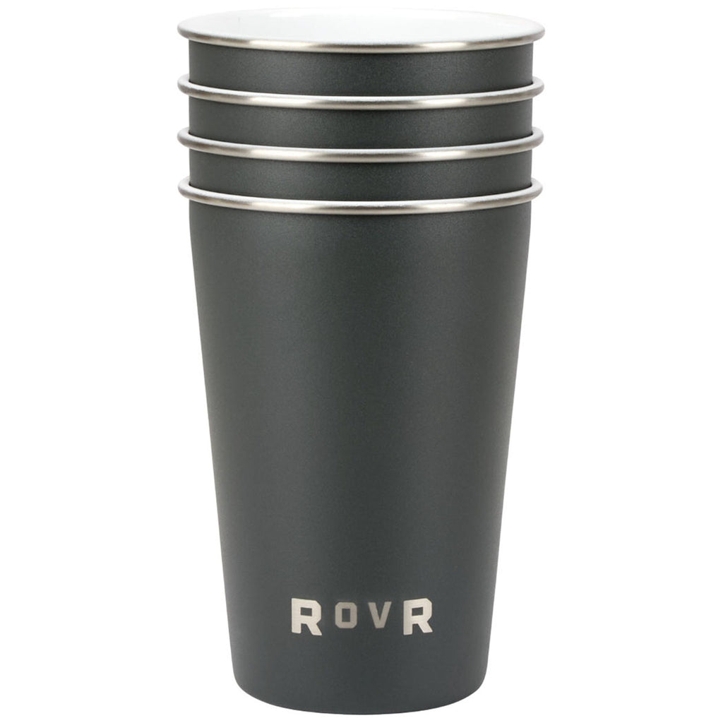 RovR Charcoal Pack of 4, 16 oz. Single Wall Beer Pints
