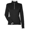 Zero Restriction Women's Black Sofia Quarter-Zip Pullover