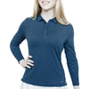 AndersonOrd Women's Navy Heather Lassie 3/4 Sleeve Polo