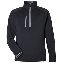 Zero Restriction Men's Black/Metallic Silver Quarter-Zip Pullover