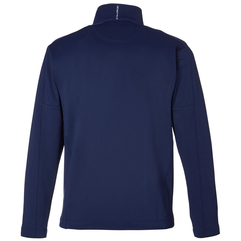 Zero Restriction Men's Navy/Metallic Silver Quarter-Zip Pullover