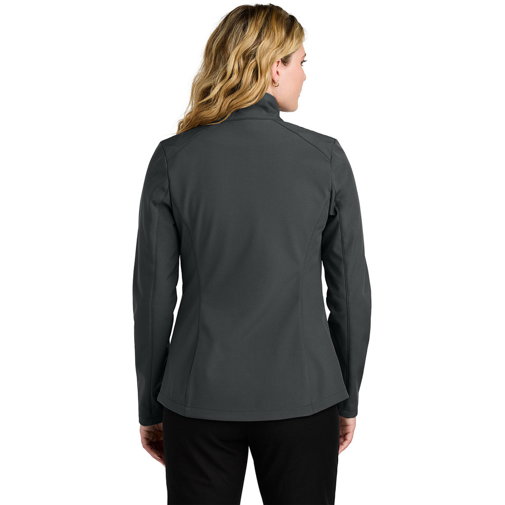 Port Authority Women's Grey Steel C-FREE Core Soft Shell