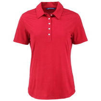 Cutter & Buck Women's Cardinal Red Coastline Epic Comfort Eco Recycled Polo