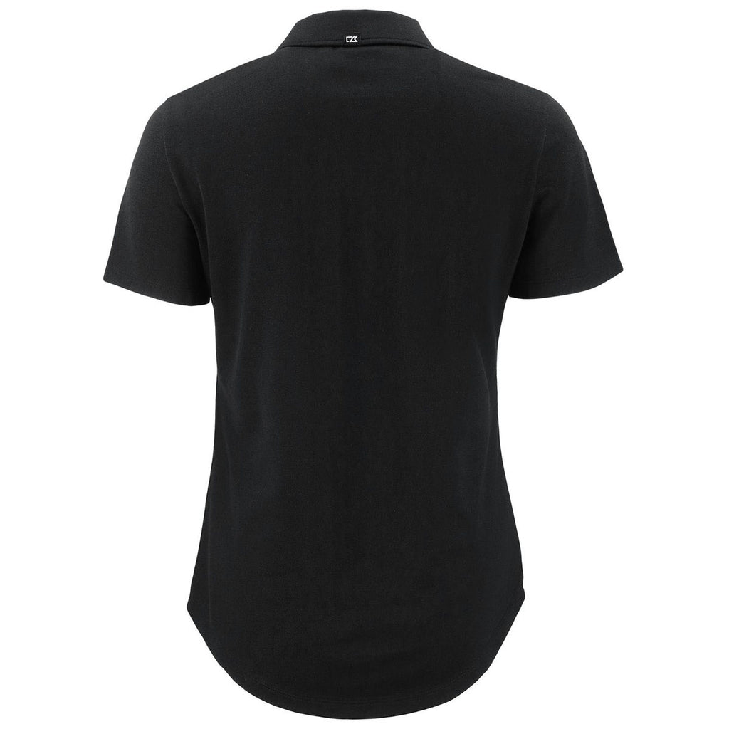 Cutter & Buck Women's Black Advantage Refresh Epic Confidence Recycled Tri-Blend Pique Polo