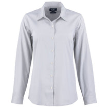 Cutter & Buck Women's Concrete/White Skyline Epic Confidence Recycled Gingham Long Sleeve Dress Shirt