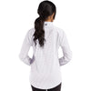 Cutter & Buck Women's Concrete/White Skyline Epic Confidence Recycled Gingham Long Sleeve Dress Shirt