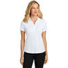 Port Authority Women's White Plaited Pique Polo