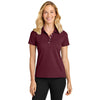 Port Authority Women's Club Burgundy Dry Zone Stain-Release Grid Polo