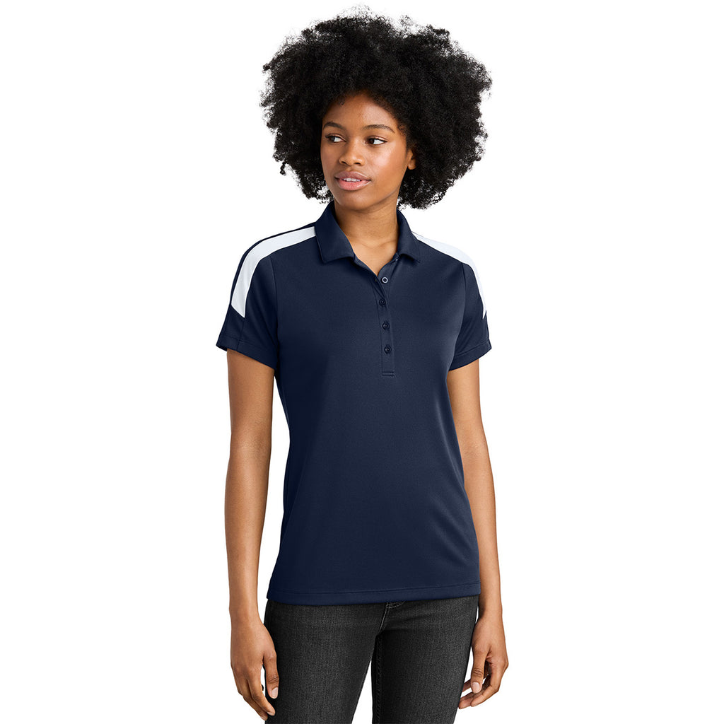 Sport-Tek Women's True Navy/ White Competitor United Polo