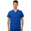 Jaanuu Men's Royal Blue Holmes Everyday 1-Pocket Scrub V-Neck Top