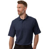 Harriton Men's Dark Navy Maverick CVC Pique Polo