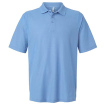 Harriton Men's Light College Blue Maverick CVC Pique Polo