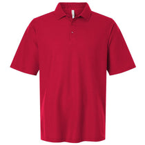 Harriton Men's Red Maverick CVC Pique Polo