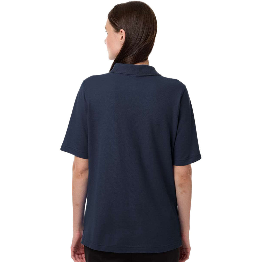 Harriton Women's Dark Navy Maverick CVC Pique Polo