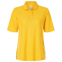 Harriton Women's Sunray Yellow Maverick CVC Pique Polo