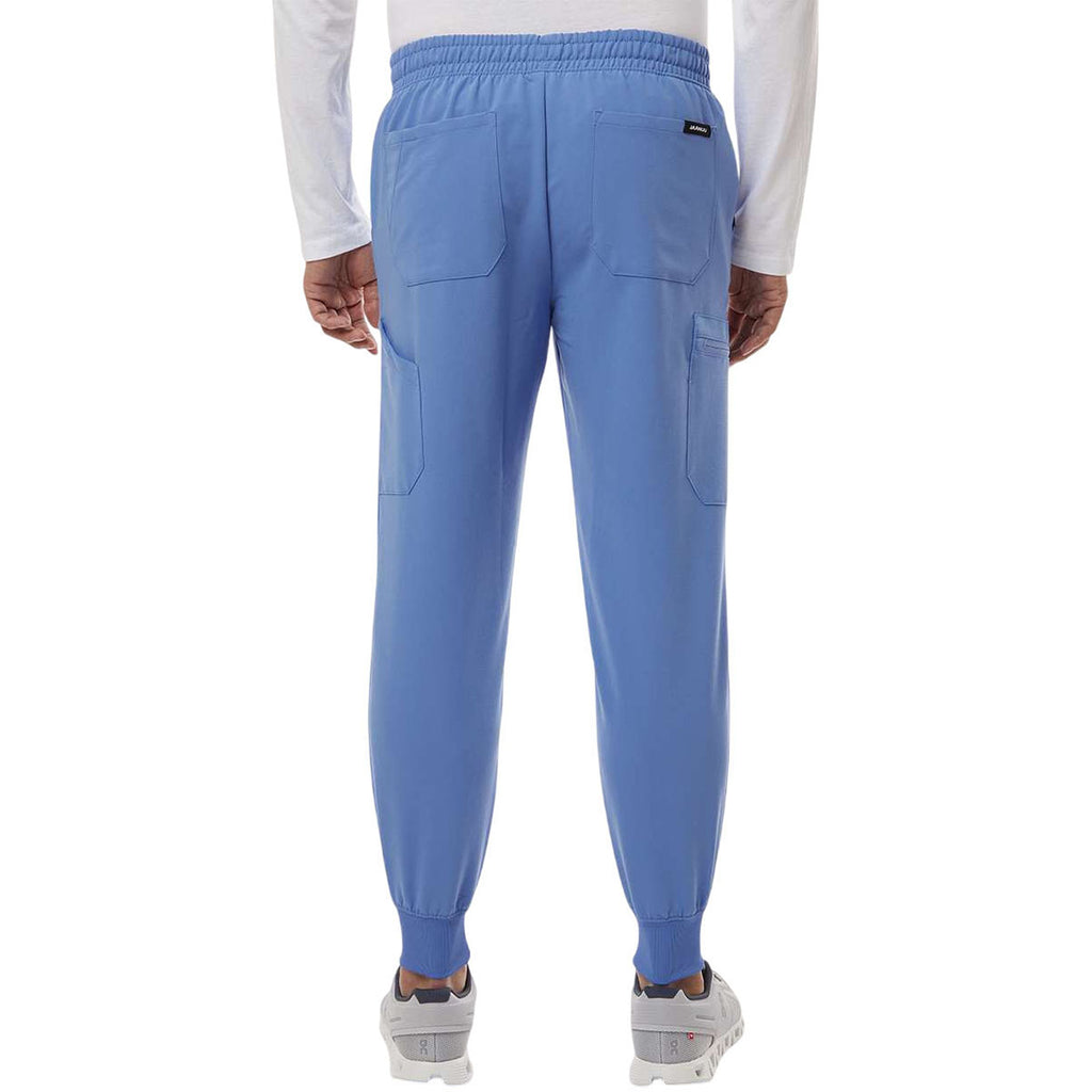 Jaanuu Men's Ceil Blue Osmo 8-Pocket Scrub Jogger