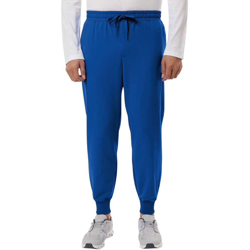 Jaanuu Men's Royal Blue Osmo 8-Pocket Scrub Jogger