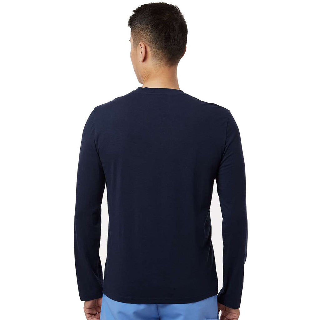 Jaanuu Men's Midnight Navy RegenX Cotton Underscrub Long Sleeve T-Shirt