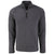 Cutter & Buck Men's Black Heather Peshastin Eco Fleece Recycled Half Zip Pullover