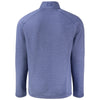 Cutter & Buck Men's Tour Blue Heather Peshastin Eco Fleece Recycled Half Zip Pullover