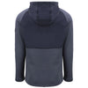 Cutter & Buck Men's Navy Blue Heather Peshastin Fleece Recycled Hybrid Jacket