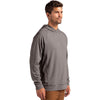 Cutter & Buck Men's Black Heather Adapt Knit Recycled Heathered Hooded Pullover
