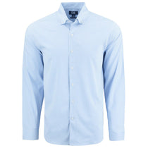 Cutter & Buck Men's Atlas/White Skyline Epic Confidence Recycled Gingham Long Sleeve Dress Shirt