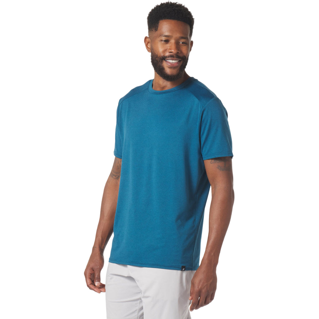 Glyder Men's Moroccan Blue Heather Salton Short Sleeve