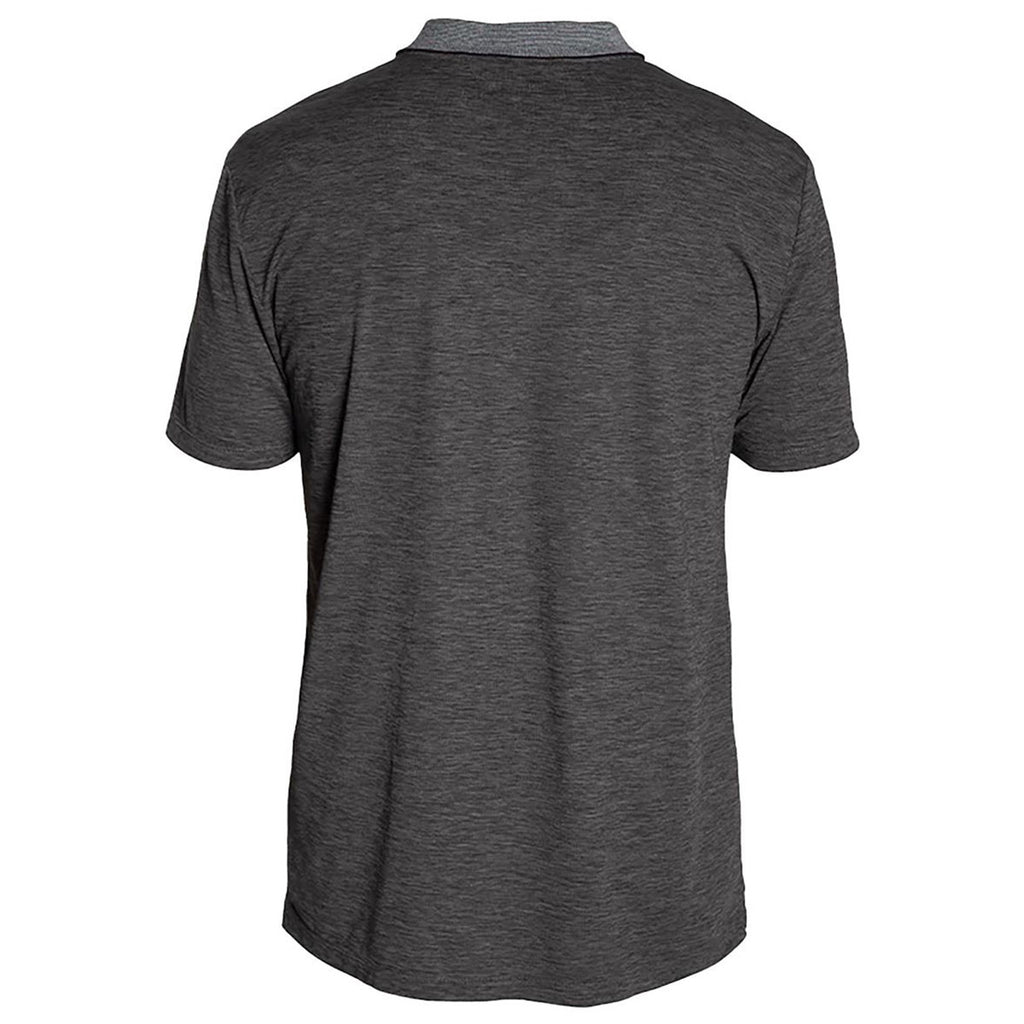 ANETIK Men's Charcoal Heathered Transit Tech Polo