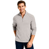 Clique Men's Silver Grey Heather Dash Recycled Quarter Zip Pullover