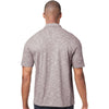North End Men's Burgundy Heather Eclipse Jacquard Polo