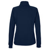 North End Women's Classic Navy Rhythm Waffle Quarter-Zip Pullover