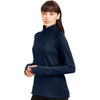 North End Women's Classic Navy Rhythm Waffle Quarter-Zip Pullover