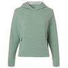 North End Women's Sage Green Heather Spirit Textured Hooded Pullover