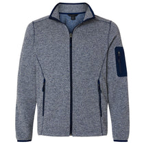 North End Men's Classic Navy/White Jasper Full-Zip Fleece Jacket