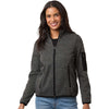 North End Women's Black/Grey Jasper Full-Zip Fleece Jacket