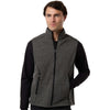 North End Men's Black/Grey Jasper Jacquard Fleece Vest