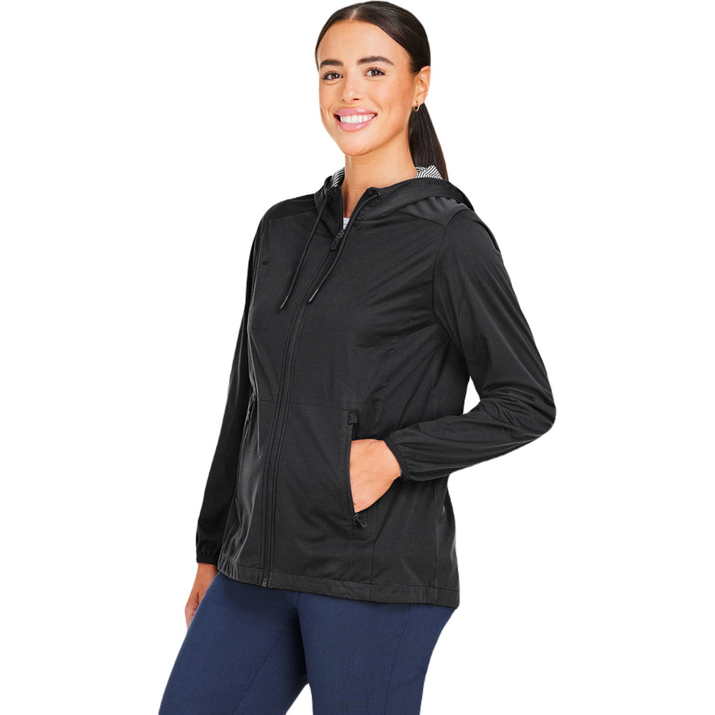 North End Women's Black Heather Network Lightweight Jacket