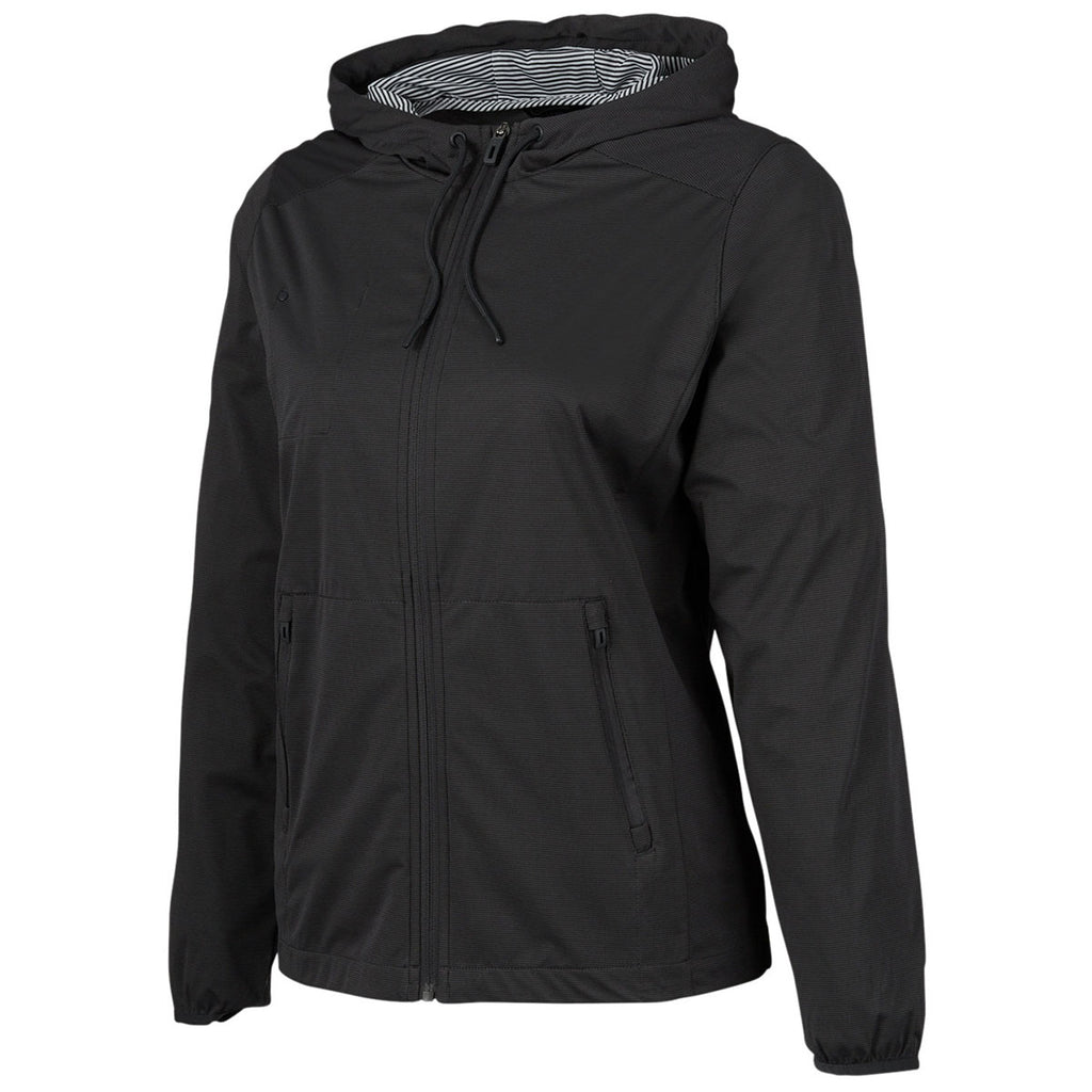 North End Women's Black Heather Network Lightweight Jacket