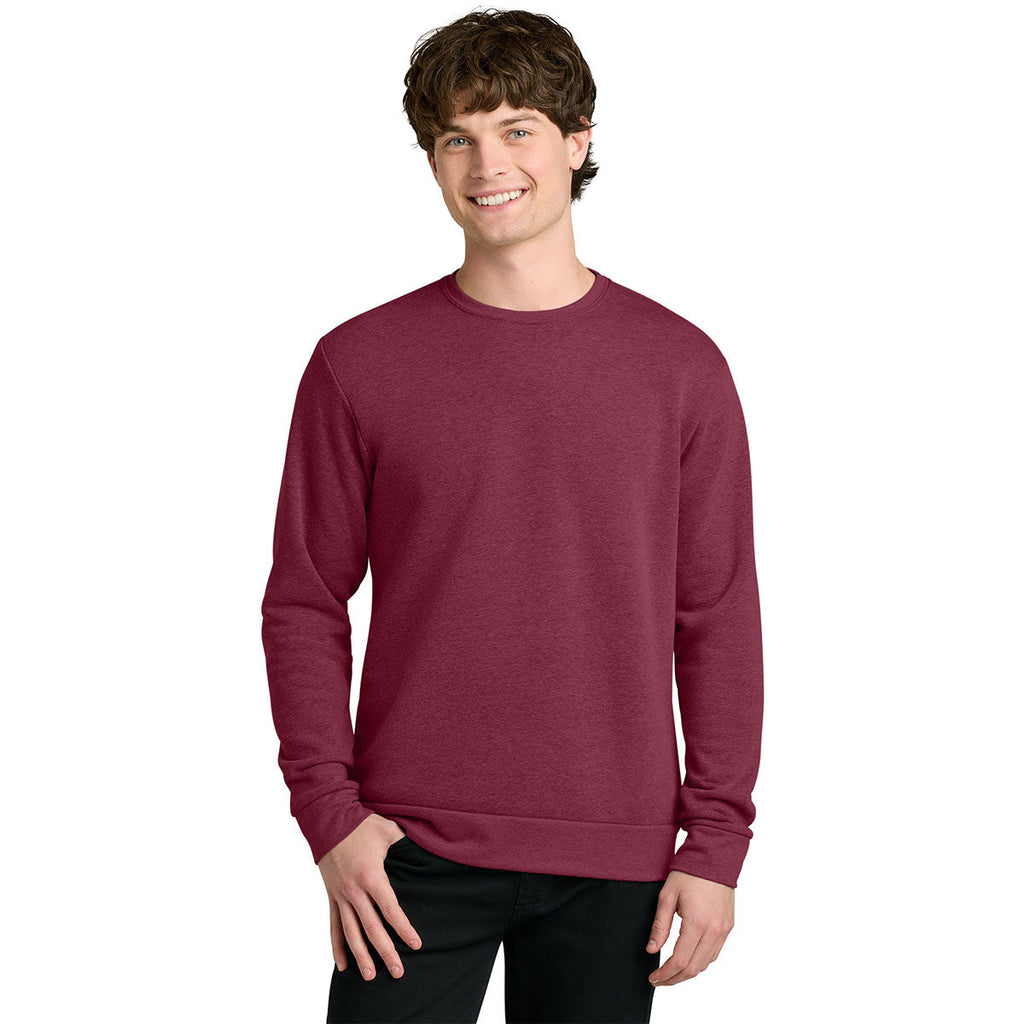 Next Level Men's Heather Cardinal Apparel Adult Malibu Crewneck Sweatshirt