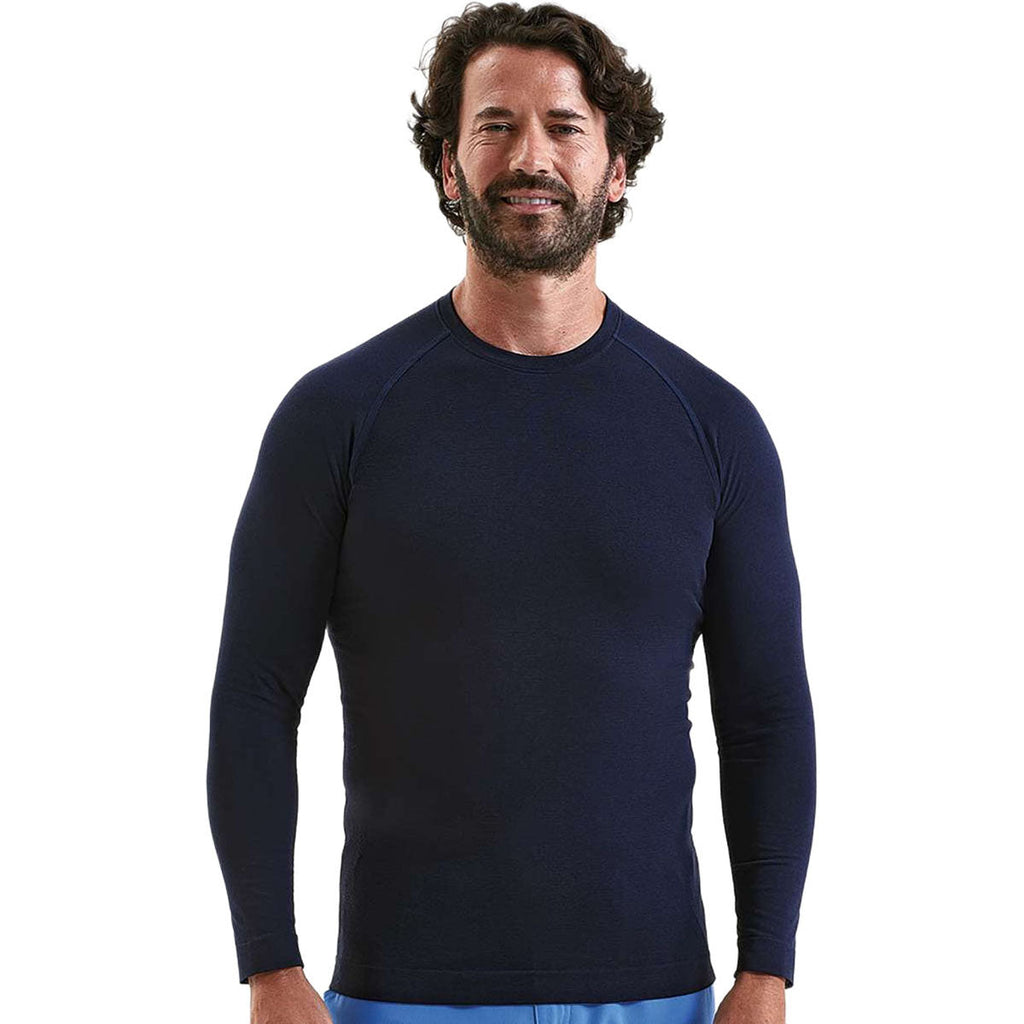 Onna Men's Navy Heather Unstoppable Long Sleeve Fresh Underscrub Base Layer T-Shirt