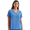 Onna Women's Ceil Blue Limitless V-Neck Stretch Scrub Top