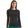 Onna Women's Black Unstoppable Long Sleeve Fresh Underscrub Base Layer T-Shirt