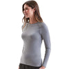 Onna Women's Heather Grey Unstoppable Long Sleeve Fresh Underscrub Base Layer T-Shirt